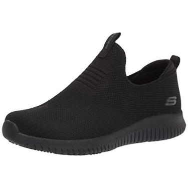 Imagem de Skechers Tênis esportivo feminino sem cadarço, Preto, 36