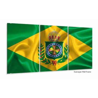 Imagem de Quadro Decorativo Bandeira Brasil Império 120x60 - Wall Frame