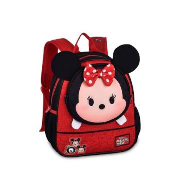 Imagem de Mochila escolar infantil 9 litros com alça ajustável mickey minni disn