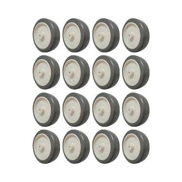 Imagem de Kit 16 un roda borracha termoplástica 6 pol 130kg p/ rodízio - AJAX