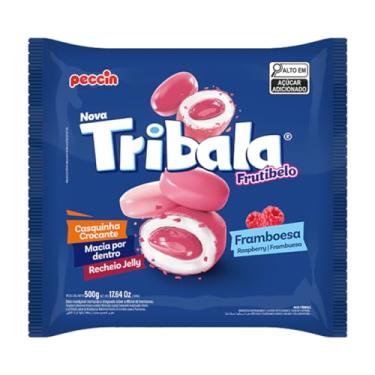 Imagem de 1 Pacote de bala TRIBALA 500g - Escolha o sabor (500g, FRAMBOESA)