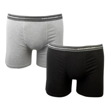 Imagem de Cueca Lupo Boxer Kit c/ 2 00523 CP, GG, Cinza, Preto