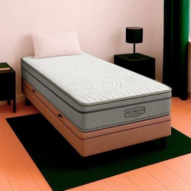 Imagem de Cama Box Baú Solteirão E Colchão Los Angeles Molas V-store Bege