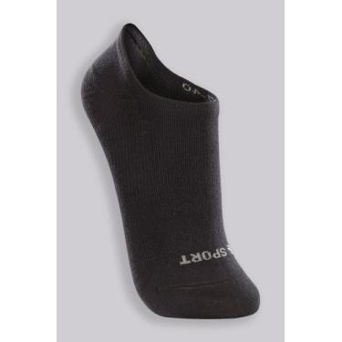 Imagem de Kit 3 Pares de Meia Sapatilha Invisível Lupo 3170 Pretas., M