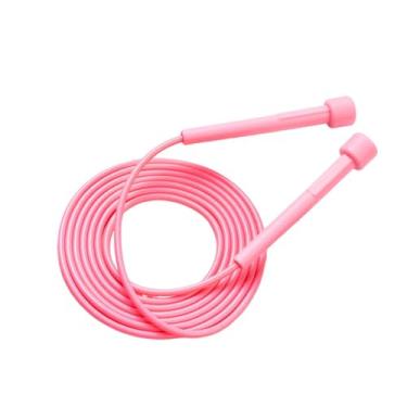 Imagem de oshhni Corda de pular portátil com alças antiderrapantes, ajustável e silenciosa, ideal para treinos em casa, academia e atividades físicas, Rosa