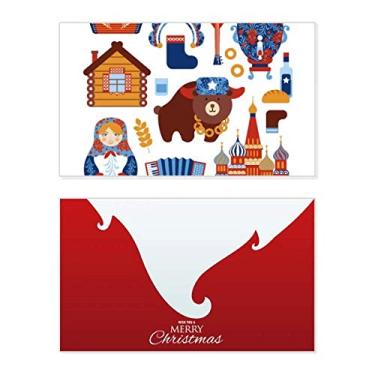 Imagem de Rússia National Symbol Landmark Pattern Holiday Holiday Merry Christmas Cartões de parabéns Mensagem de Natal