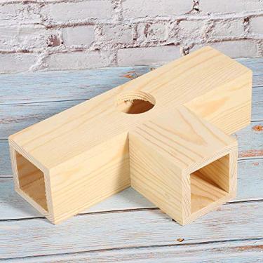 Imagem de YOUTHINK Túnel de Madeira para Animais de Estimação, Tubo de Brinquedo, Pequeno, Casa, Ninho, Treinamento, Exercício, Playground, Brinquedo para Hamster, Chinchilas
