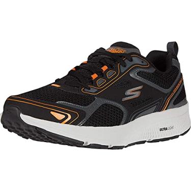Imagem de Skechers Tênis esportivo masculino Go Run Consistent Air Cooled Foam, Preto/laranja, 40