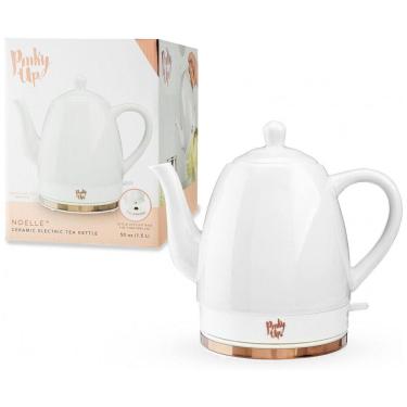 Imagem de Chaleira Elétrica de 1.5L com Desligamento Automático, Ceramica, 1500W, Branca, 110v, PINKY UP 5867, Branco