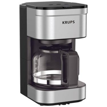 Imagem de Cafeteira Elétrica Programável Até 5 Xícaras Aço Inoxidável Antigotejamento Cor, KRUPS KM202850, Prateado