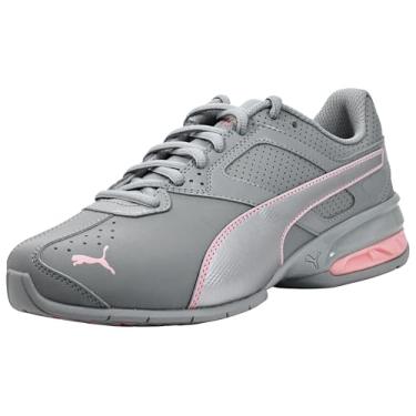 Imagem de PUMA Tênis feminino Tazon 6 W, Cinza médio/Smoothie de pêssego/prata PUMA, 37