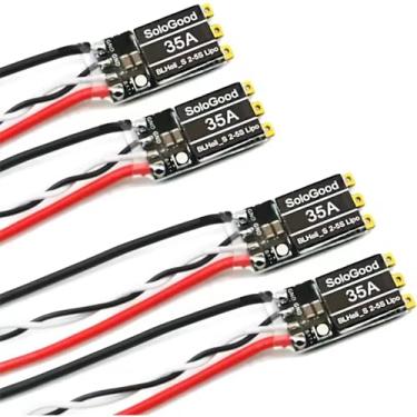 Imagem de 4 peças 35A ESC Lipo BLHeli_S controlador eletrônico de velocidade suporta Dshot 150/300/600 ESC sem escovas para FPV Racing Drone Multicopter Quadricóptero