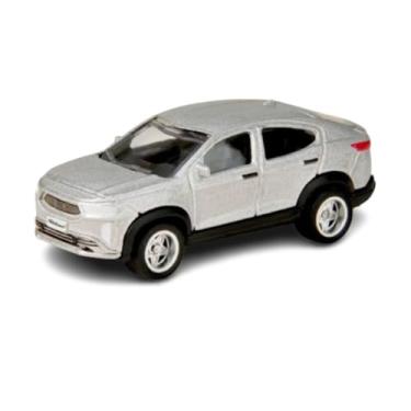Imagem de Carro Miniatura 1:64 Fiat Fastback Toro Strada Carrinho Colecionável Pneu Borracha (Fastback Prata)