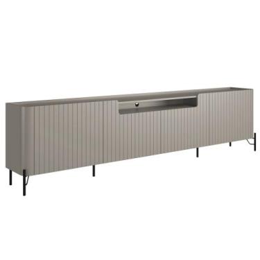 Imagem de Rack Para Sala de Estar TV 85 Pol 4 Portas Brise Pés Industrial Preto 