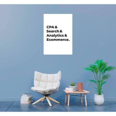 Imagem de Placa Decorativa Branco CPA & Search & Analytics & Ecommerce