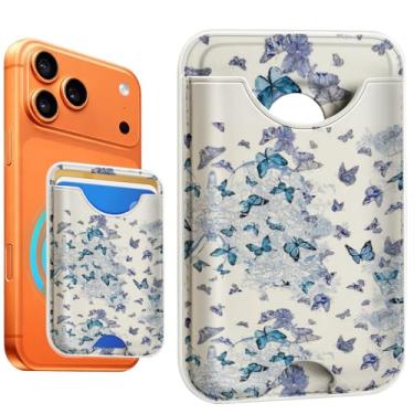 Imagem de Fjdcslwx Compatível com porta-cartões Magsafe Magsafe – carteiras de telefone para mulheres adolescentes fofas para iPhone 17/16/15/14/13/12 Series Slim para Apple Mag RFID Magnet, serve para 3