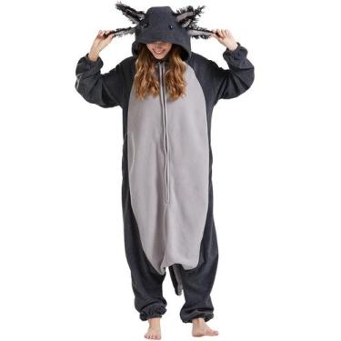 Imagem de Pijama DarkCom Melanoid Axolotl Cosplay Animal Macacão Adulto