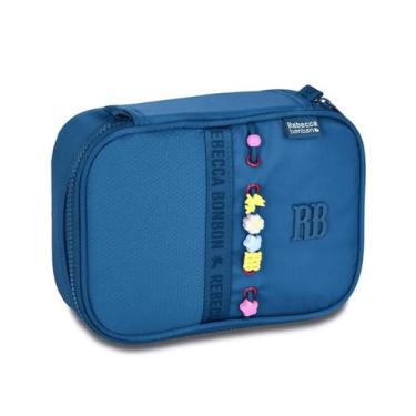 Imagem de Estojo Escolar Rebecca Bonbon Box Beaded Fun Juvenil Original Cor:Azul