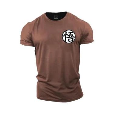 Imagem de Camiseta De Treinamento Masculina Dragon Ball Goku Vermelha Preta Bran