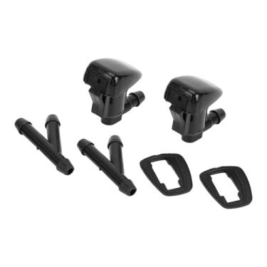 Imagem de INFINAUTO Bocal de lavagem de para-brisa dianteiro com junta de conector de mangueira nº 85381AE020 para Toyota Sienna 2004-2010 para Toyota Corolla 2004-2010 Plástico Preto