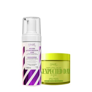 Imagem de Kit Skelt Unexpected Day Red Carpet Glow Autobronzeador Mousse Dark (2 produtos)