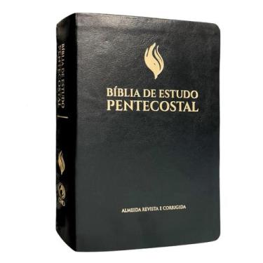 Imagem de Biblia de estudo pentecostal  média  arc edição 95  preta  cpad - EDIT