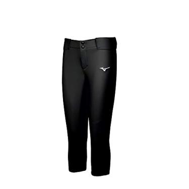 Imagem de Calça de softbol Mizuno com cinto e stretch, Preto, Large