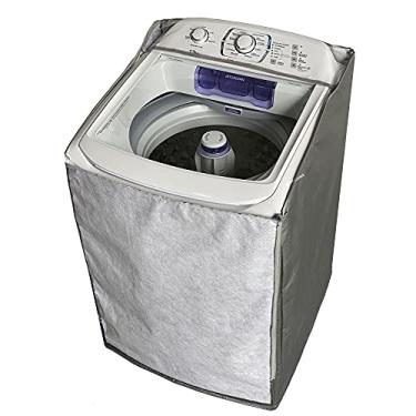 Imagem de Capa Maquina Lavar Electrolux 11 12 13 15 16 17 Kg com Ziper e Painel Transparente (Cinza)