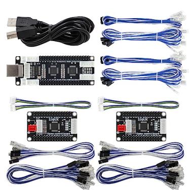 Imagem de SJ@JX Arcade Game 4 Player USB Encoder Board Macro Command Zero Delay Gamepad Button Joystick Controller for Nintendo Switch PC PS3 Raspberry Pi