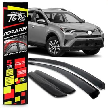 Imagem de Calha Chuva Defletor Inteiriça Slim Rav4 4 Portas 2014 2015 2016 2017 2018 Fumê 100% Acrílico