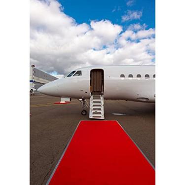 Imagem de YongFoto Avental de aeroporto de 1,5 x 2,1 m pano de fundo avião aeródromo rampa de embarque tapete vermelho céu azul ensolarado fotografia fundo amantes casais lua de mel viagem férias férias estúdio