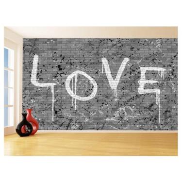 Imagem de Papel De Parede Arte Graffiti Love Amor Mural 3,5M Tra100 - Você Decor