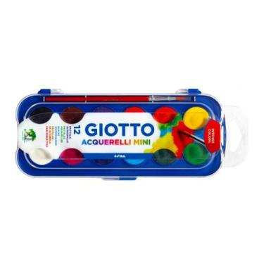 Imagem de Mini Aquarela Em Pastilha Giotto Intense Colors Com 12 Cores