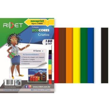 Imagem de Bloco para Educação Artística Criativo A4 8 Cores 180G 32 Folhas Pacot