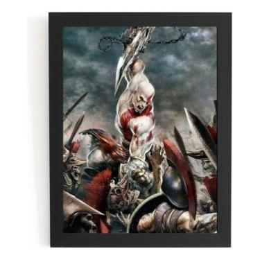 Imagem de Quadro Decorativo Game Arte God Of War 4 Kratos Batalha - Fanarte
