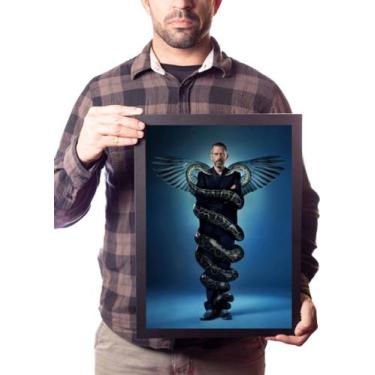 Imagem de Quadro Dr House Serie Símbolo Da Medicina Poster Na Moldura - Fanarte