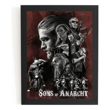 Imagem de Quadro Serie Sons Of Anarchy Arte Moto Poster Moldurado - Fanarte