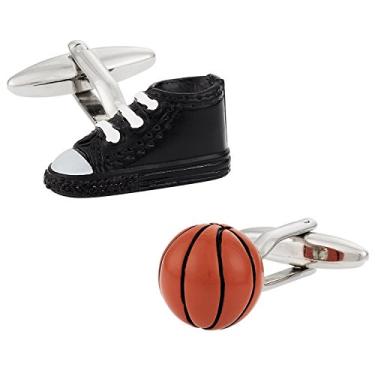Imagem de Abotoaduras de basquete em 3D