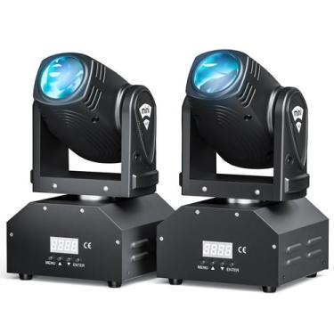 Imagem de Mini Iluminação de Palco LED RGBW UKing - Moving Head DJ (2 unidades)