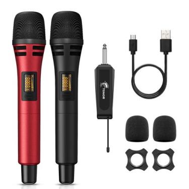 Imagem de Microfone Sem Fio TONOR UHF Dual Karaoke - Modelo TW320