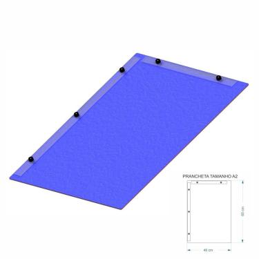 Imagem de Prancheta Desenho Técnico Arquitetura Engenharia Azul A2