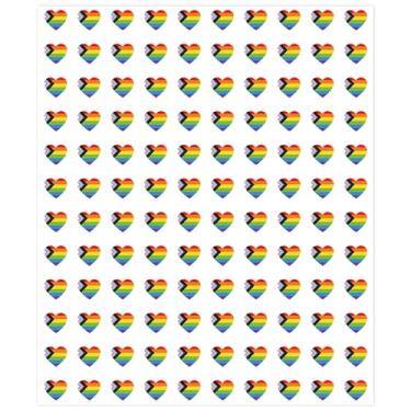 Imagem de JarThenaAMCS 2400 pçs mini orgulho progresso adesivo arco-íris coração bandeira papel decalque LGBT adesivo autoadesivo gay para planejador recompensa envelope scrapbook scrapbook suprimentos DIY, 1,3