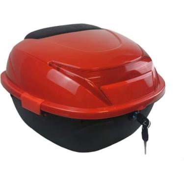 Imagem de Estojo De Motocicleta Top Case, Caixa De Capacete Traseiro, Estojo De Armazenamento De Capacete Traseiro, Estojo Universal De Capacete, Estojo De Capacete Para Scooter, Motocicleta, Ci, Red