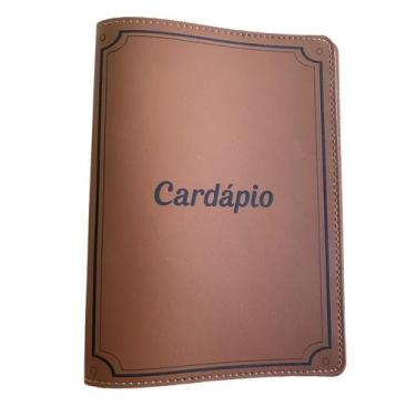 Imagem de 05 Pastas/cardápios Com Sua Logo Para Restaurante- Premium - Mg Person