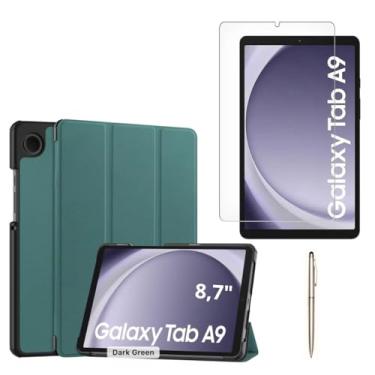 Imagem de Capa Flip Comp Tab Galaxy A9 X110 X115 8.7 + Película Vidro (Verde)