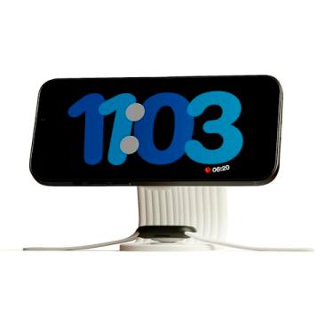 Imagem de Suporte para carregador MagSafe, para iPhone 17 16 15 14 13 e Apple Watch 11 10 9, Ultra, (Não Acompanha carregador), Mag - Branco