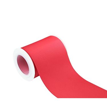 Imagem de IDECOR 7.6cm Wide Solid Grosgrain Ribbon 5 Yards (250-Red), Set for Gift Wrapping, Party Decor, Sewing Applications, Wedding and Craft