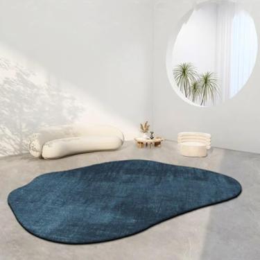 Imagem de Tapetes ovais para sala de estar, quarto infantil, tapete macio e fofo de cabeceira, tapetes curtos e felpudos para áreas grandes (5,2 x 6,5 pés (160 x 200 cm) / TS041-Flannel-12)