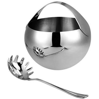 Imagem de Balde de gelo de parede dupla, balde de cerveja para festas, pinças de gelo de aço inoxidável com tampa (tamanho: 1L, 2L) (tamanho: 2L)