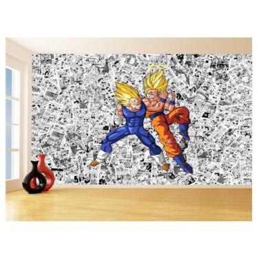 Imagem de Papel De Parede Dragon Ball Goku Vegeta Anime 3,5M Dbz559 - Você Decor